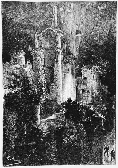 The Castle Exploding, illustration from 